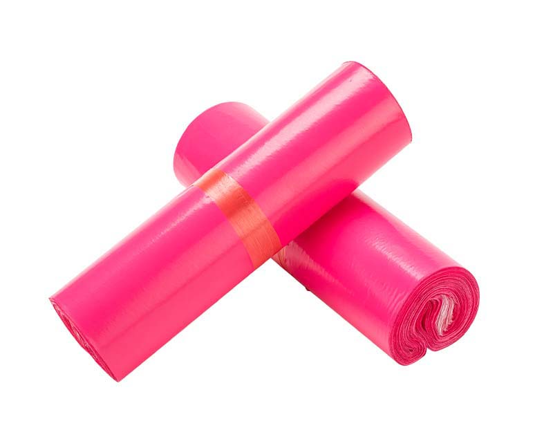 玉泉玫红色快递袋-02